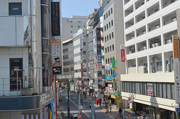 高田馬場の町並み