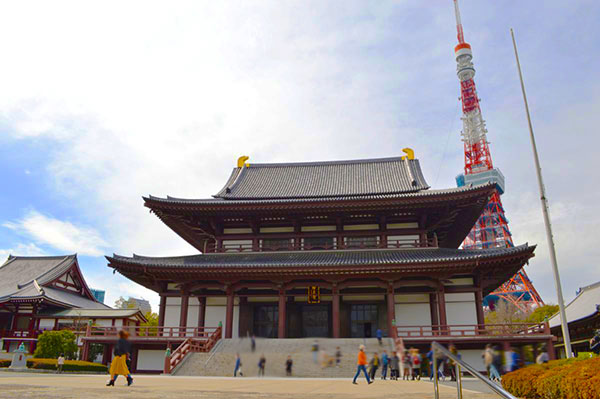 増上寺と東京タワー