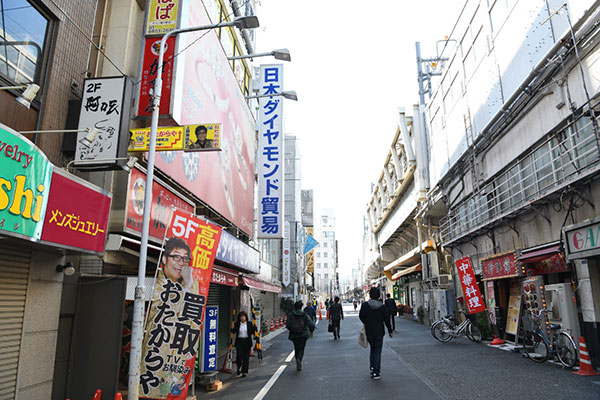 御徒町の街並み